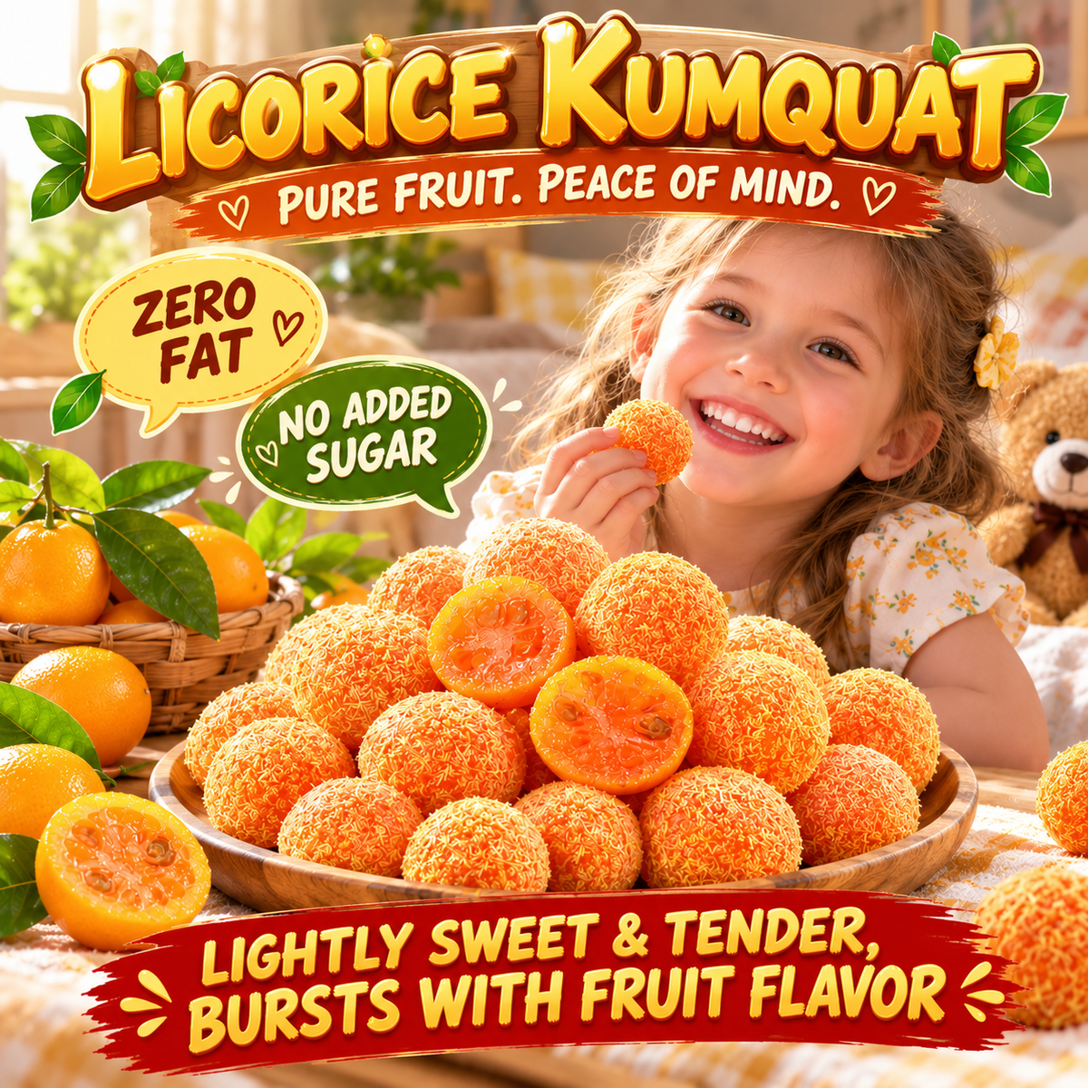 🍊 Premium Licorice Kumquat 🌱A Sweet, Natural Way To Maintain Healthy Blood Sugar, Soothe Dry Throat & Support Metabolic Wellness-LYJ