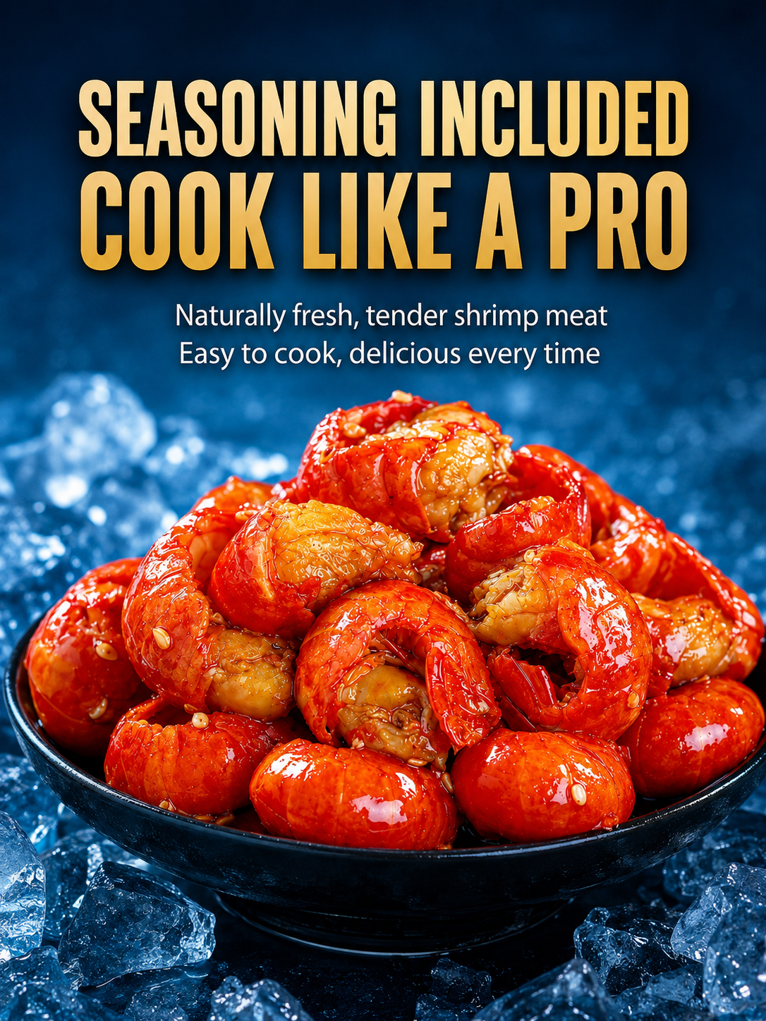 Fresh lobster tail meat with shell