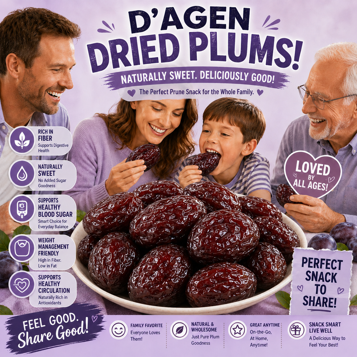 🥝D’Agen Dried Plums – Naturally Sweet Support for Healthy Weight, Balanced Blood Sugar & Circulation-H1