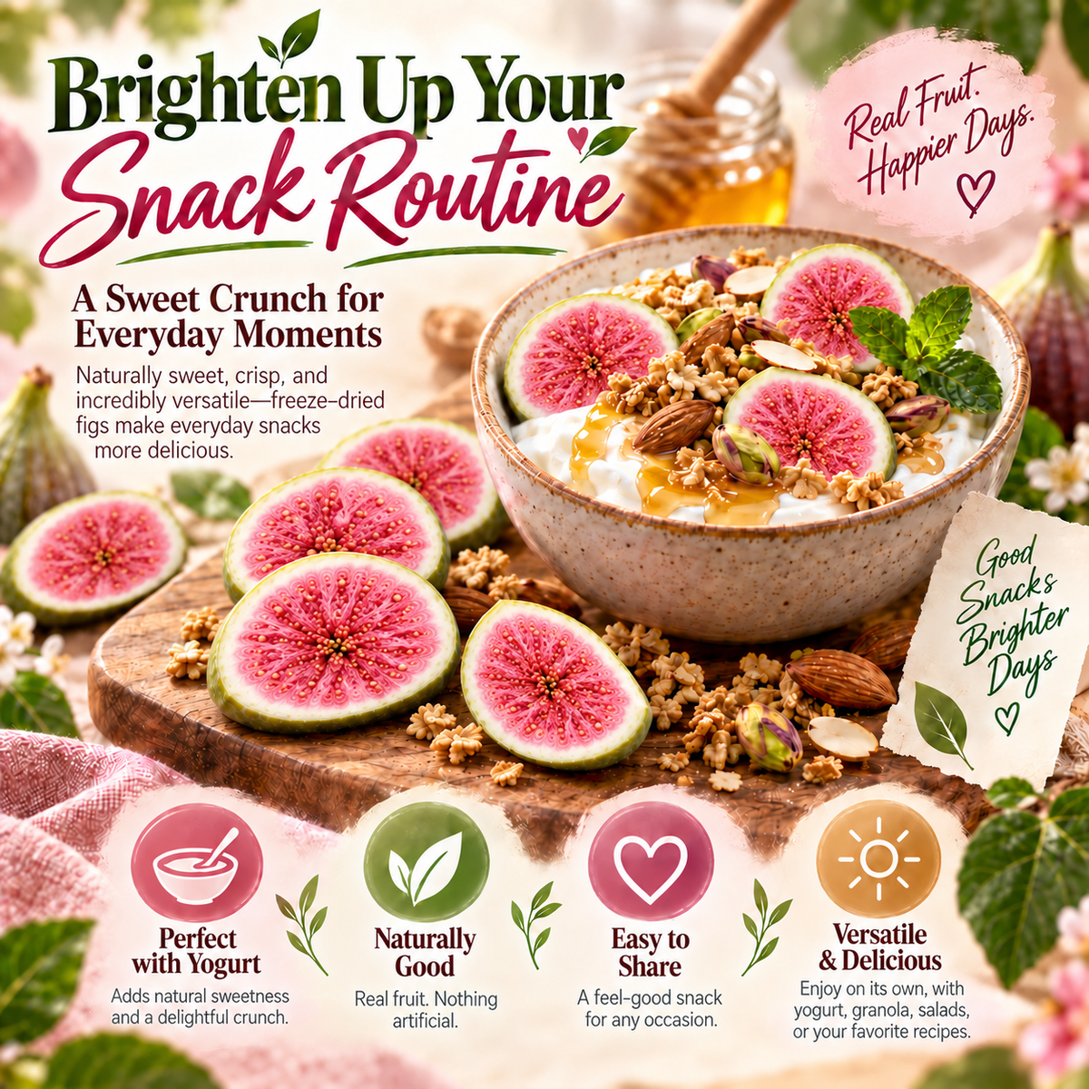 🍎 Premium California Freeze-Dried Figs — A Delicious Balance of Taste & Wellness-H1