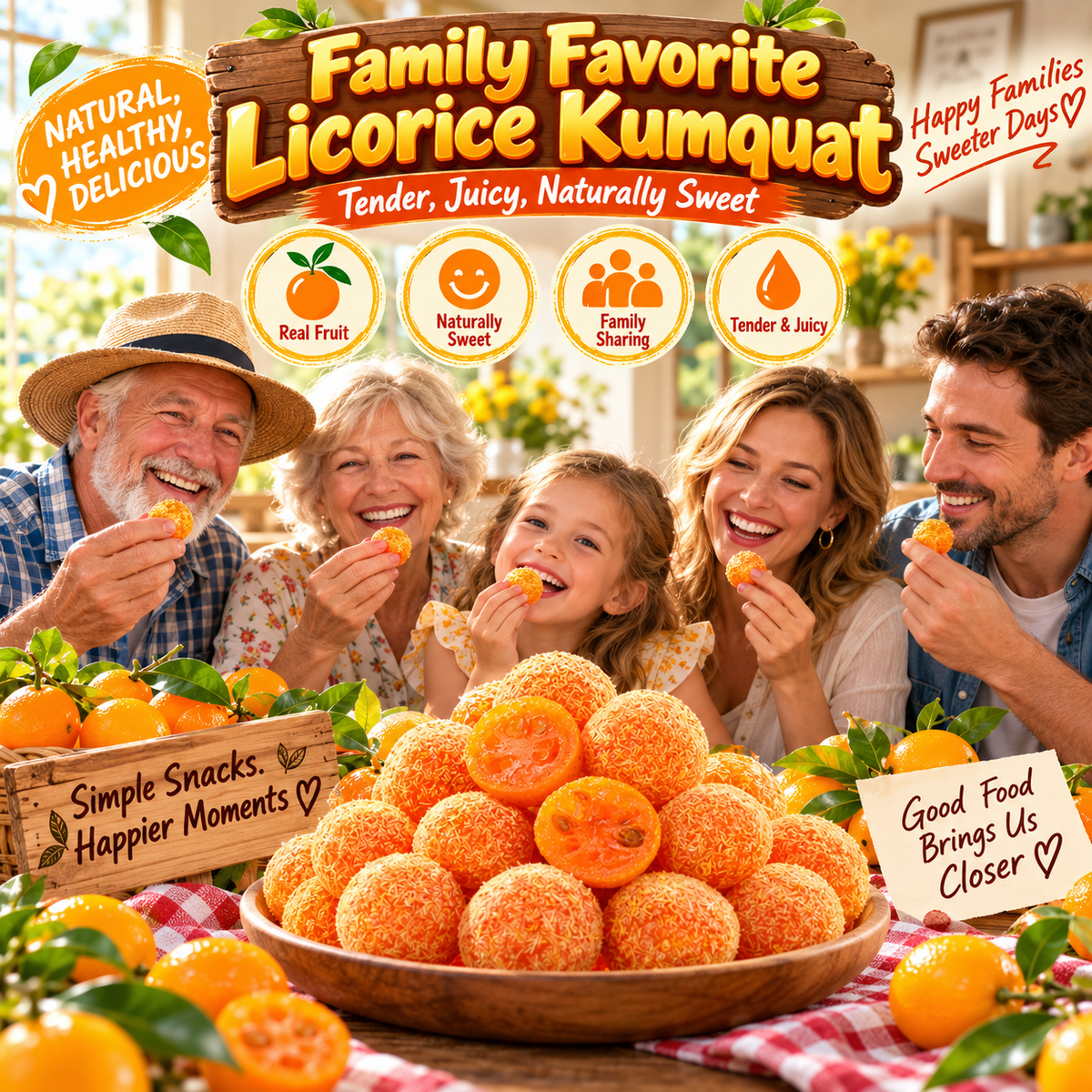 🍊 Premium Licorice Kumquat 🌱A Sweet, Natural Way To Maintain Healthy Blood Sugar, Soothe Dry Throat & Support Metabolic Wellness-LYJ