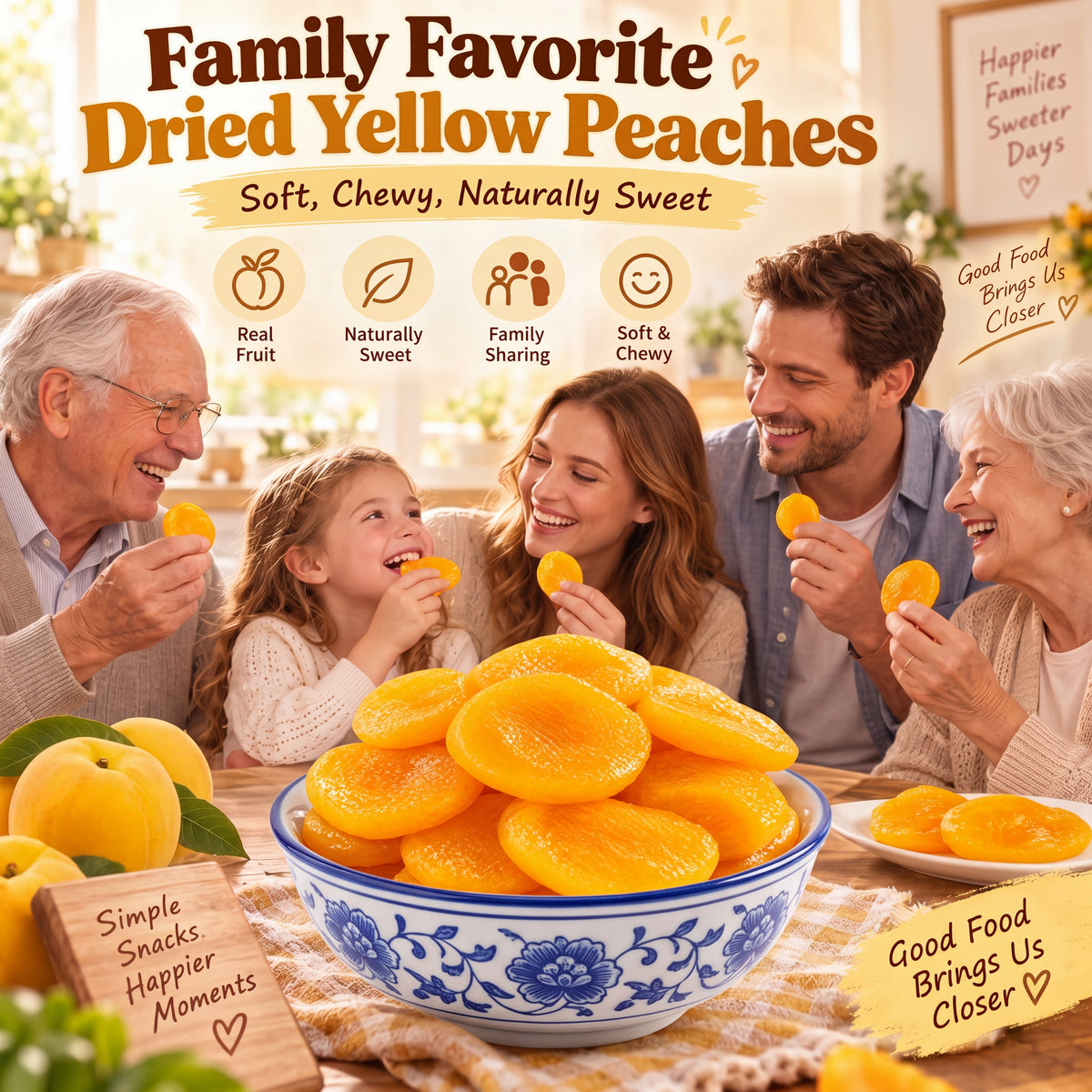 🍑🍑Zero guilt, pure deliciousness!💛Satisfy your sweet cravings with our chewy, fiber-packed Dried Peaches-LYJ