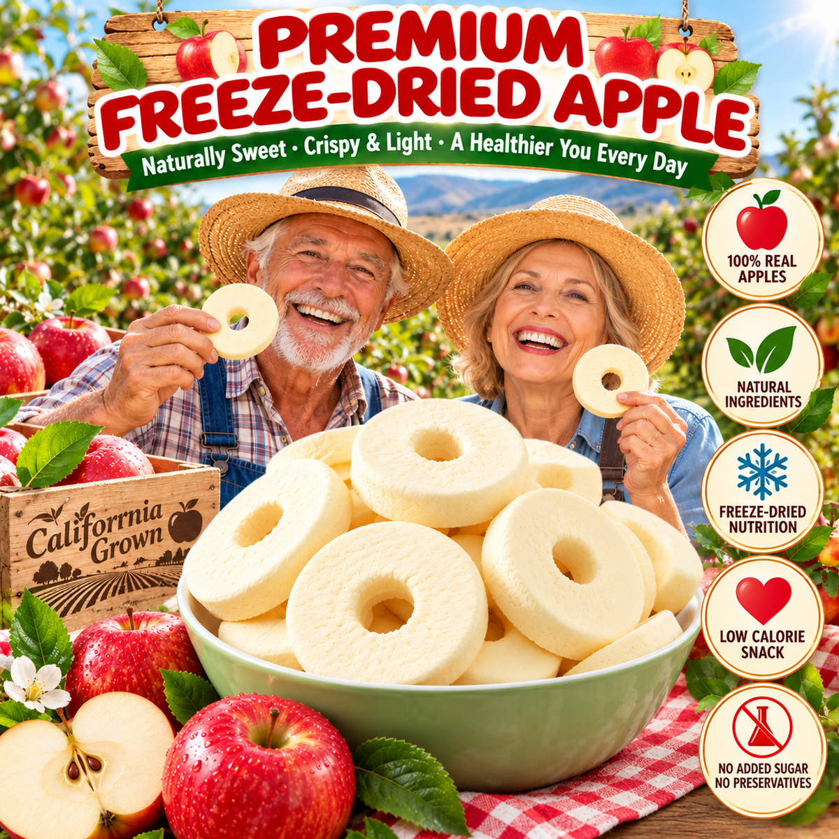 🍎 Premium Dried Apple 🪴A Sweet, Natural Way To Maintain Healthy Blood Sugar & Support Metabolic Wellness-LYJ