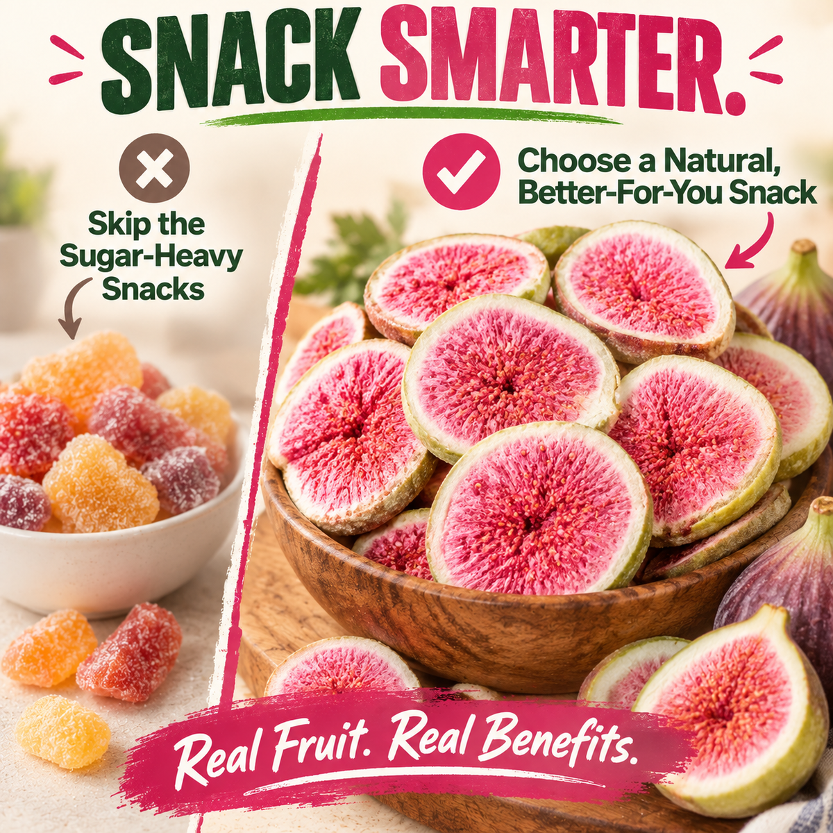 🍎 Premium California Freeze-Dried Figs — A Delicious Balance of Taste & Wellness-H1
