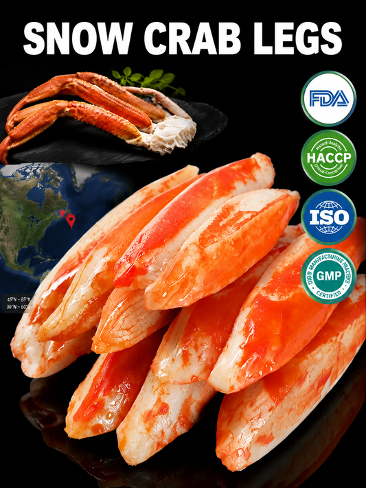 🦀High Protein Crab Leg Seafood Snack, Low Carb Friendly, Ready-to-Eat Ocean Flavor Treat-JR+XA